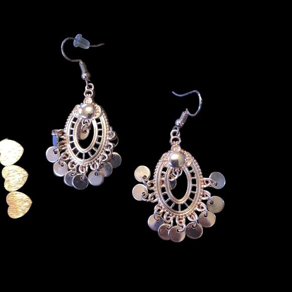 Set of 3 Rose Goldtone Necklace & Earrings, Heart Necklace & Earrings, & Dangles - Picture 3 of 10